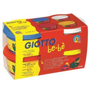 Ciastolina Giotto Bebe, 4 kolory x 100g Normalne
